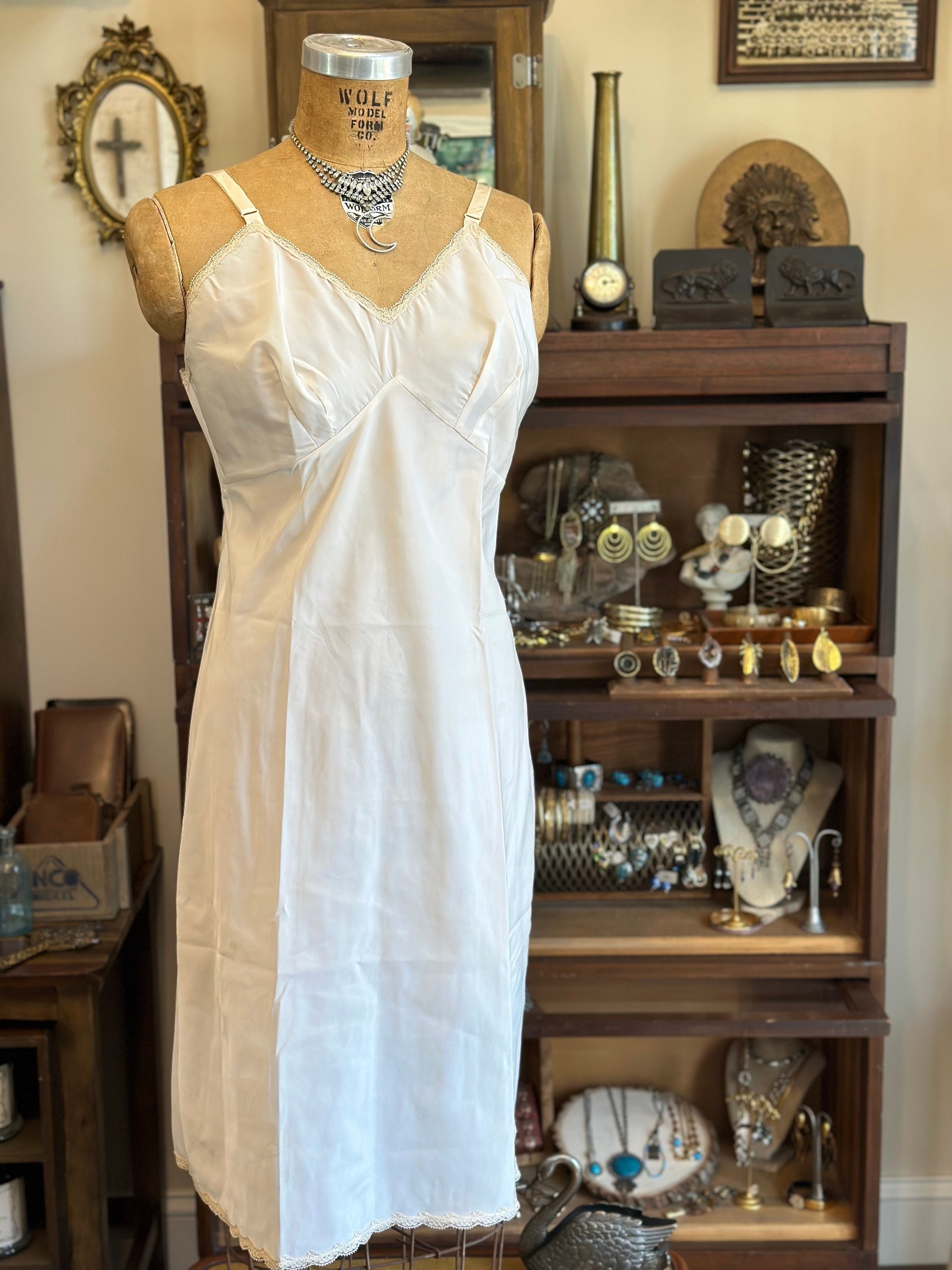 Beige Taffeta Slip - Etsy