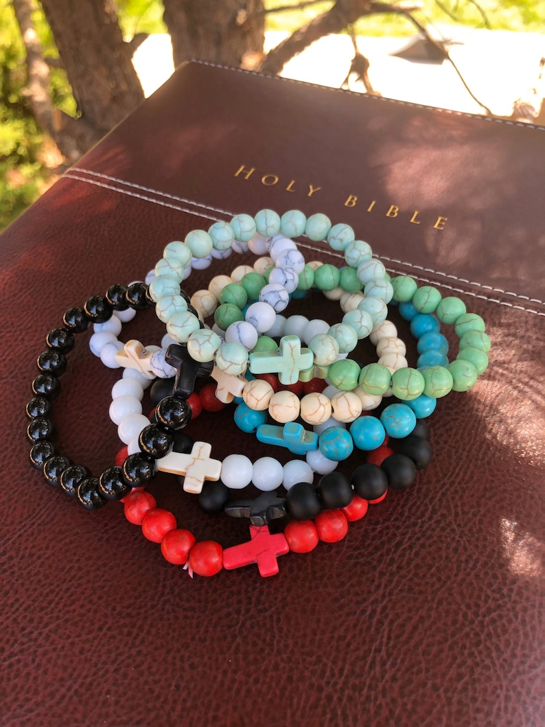 Cross Bracelets - Hand Made Cross bracelet- Religious Cross Bracelets - Beaded bracelets - Religious bracelets - Christian cross bracelets 