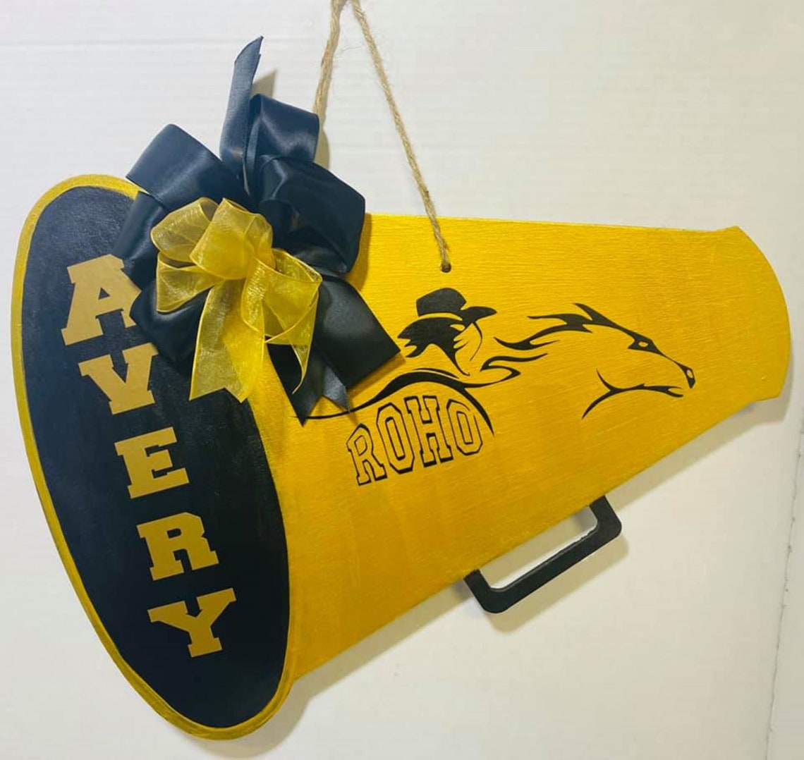 Personalized megaphone cheer sign cheerleader megaphone Etsy