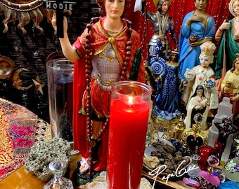 Saint Expedite 7 Day Ritual Candle Spell - Candle Altar Service for petitioning Expeditus