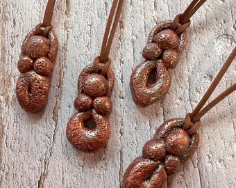 Hand-Sculpted Polymer Clay Goddess Pendant Necklace