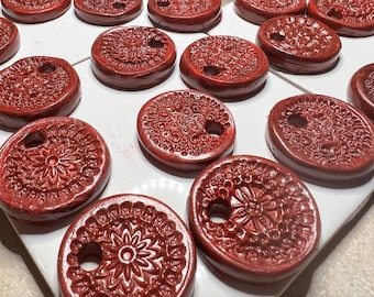 Red Brick Dust Amulet -  polymer clay pendant - Hoodoo - Wicca - Protection charm