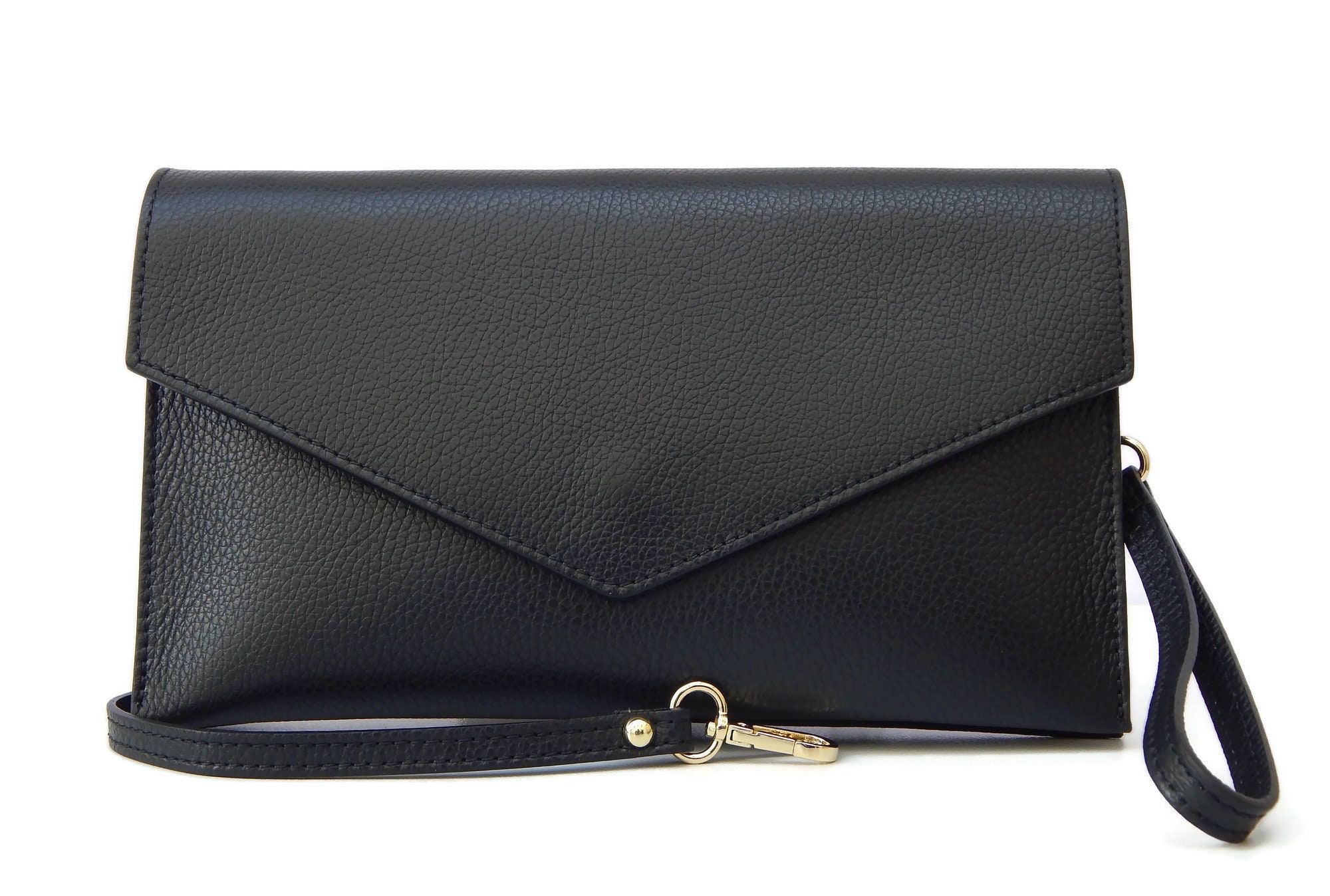 Red Leather Clutch Bag Envelope Style Leather Handbag | Etsy