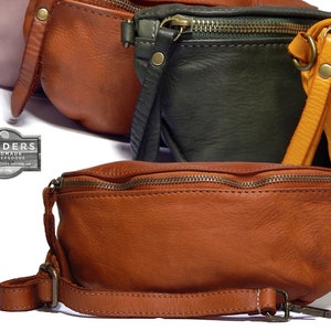 Italian Leather Bum Bag in 4 beautiful colours, Leather Sling Bag, Leather Fanny Pack, Soft Leather Crossbody, Leather Travel Bag, Hip Bag