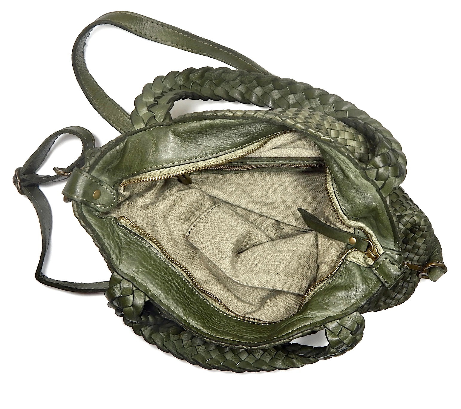 バッグ Synthetic Leather Rope Handle Bag Rope Handle Leather Handbag – Carla Milani