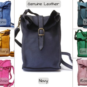 Puede incluir: Una colecci&oacute;n de bolsos bandolera de cuero genuino con solapa superior, cierre de hebilla y correa ajustable. Los bolsos est&aacute;n disponibles en azul vaquero, verde azulado, amarillo mostaza, verde esmeralda, fucsia, rosa y azul marino.