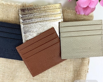 Leather Credit Card Holder, Leather Business Card Pouch, Soft Leather Credit Card, Credit Card Leather Purse, Slim Business Card Holder