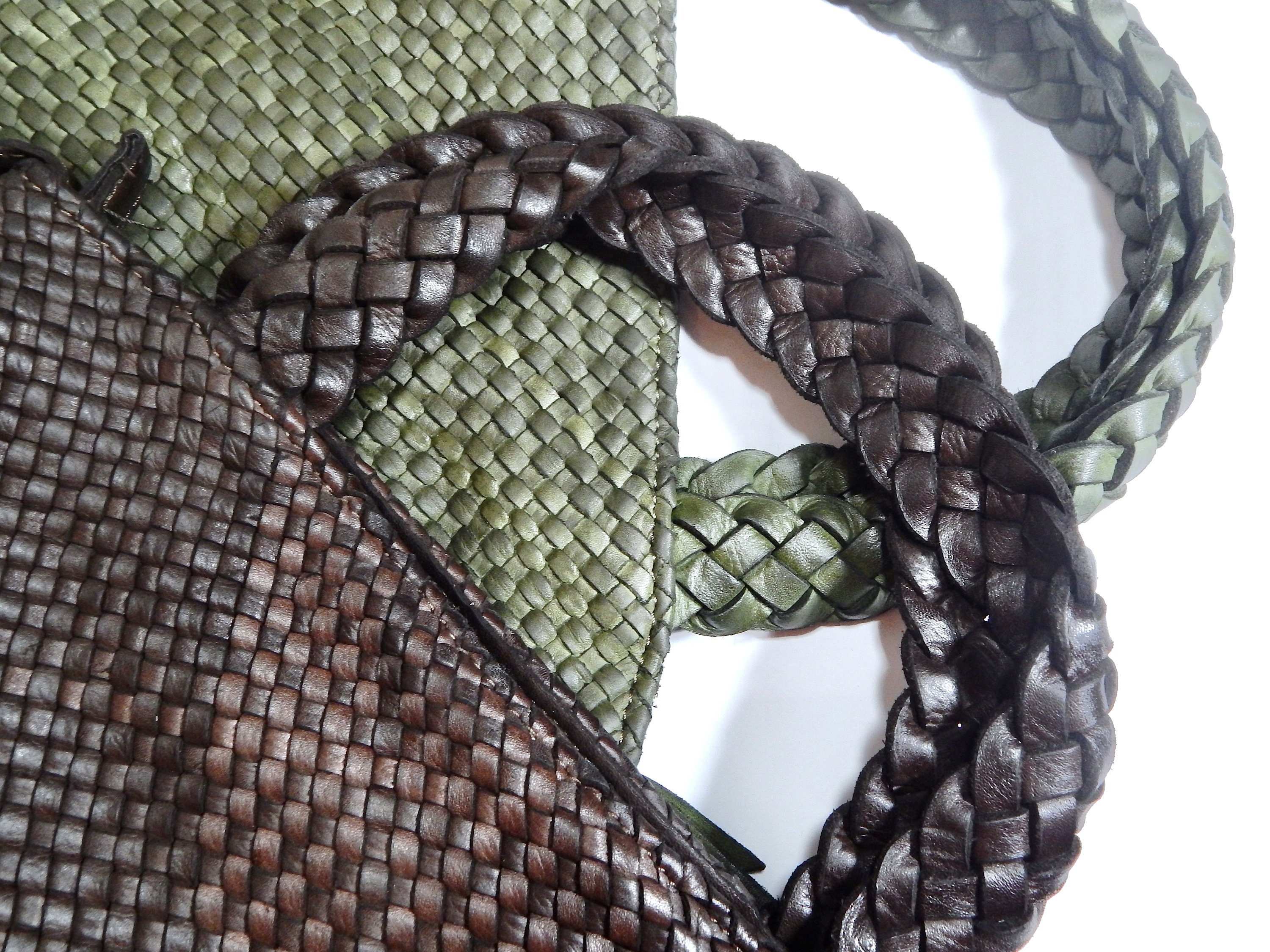 バッグ Synthetic Leather Rope Handle Bag Rope Handle Leather Handbag – Carla Milani