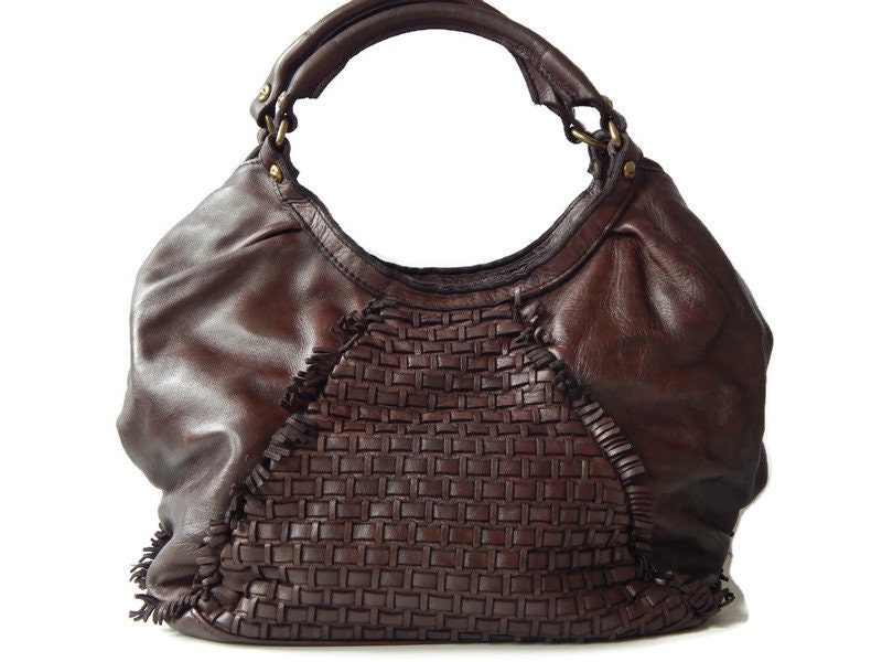 Brown Leather Boho Bag With Fringe Boho Chic Soft Shoulder - Etsy Canada