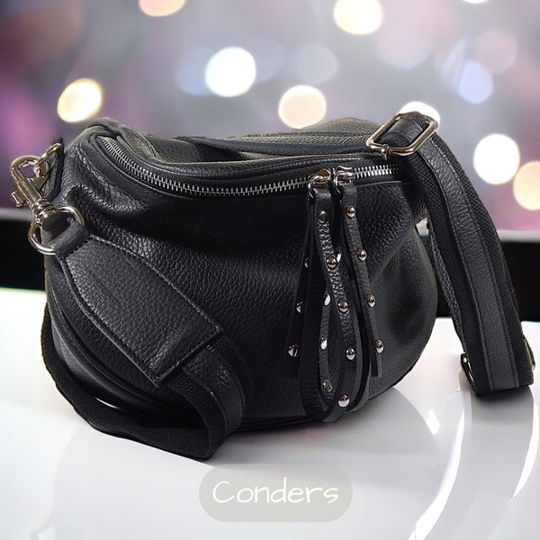 Slouchy and Soft Bag made in Genuine Italian Leather. Wear it as a Crossbody Bag, Sling or Shoulder handbag. A Perfect Gift for Her.