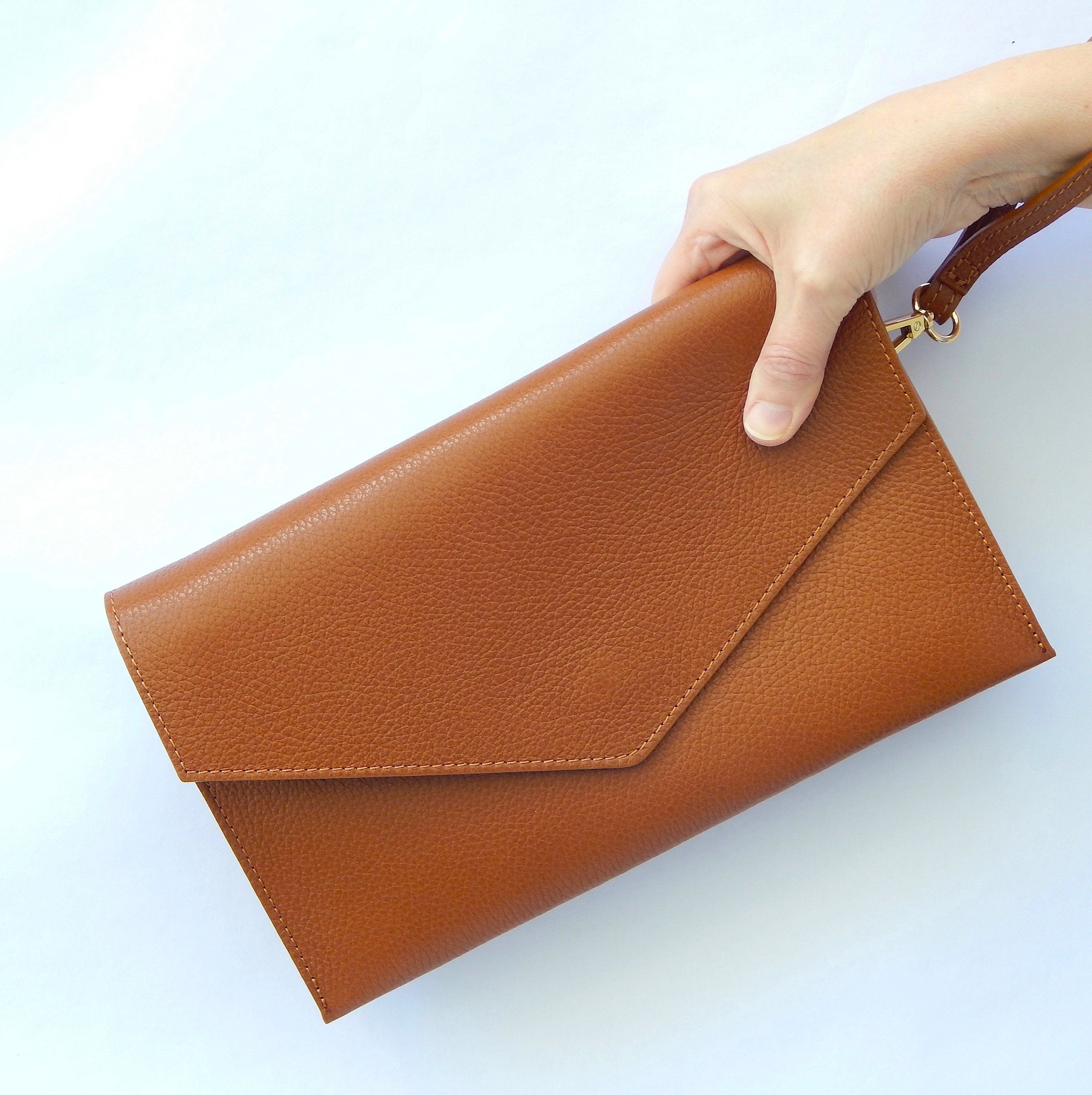 Designer Styled Clutch Bag - 100% Authentic Goat Hide Envelope Style Clutch Bag - Hand Crafted from Argentina - Naty-Z/GH on Sale