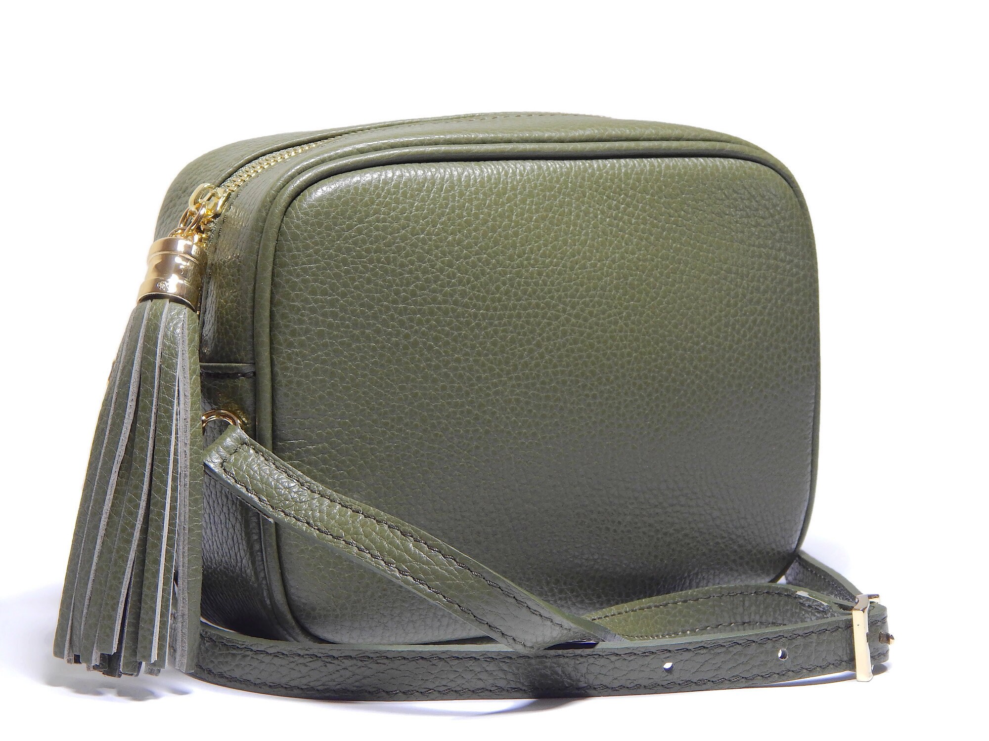Green Camera Bag Italian Leather Crossbody Bag Small Leather Etsy UK
