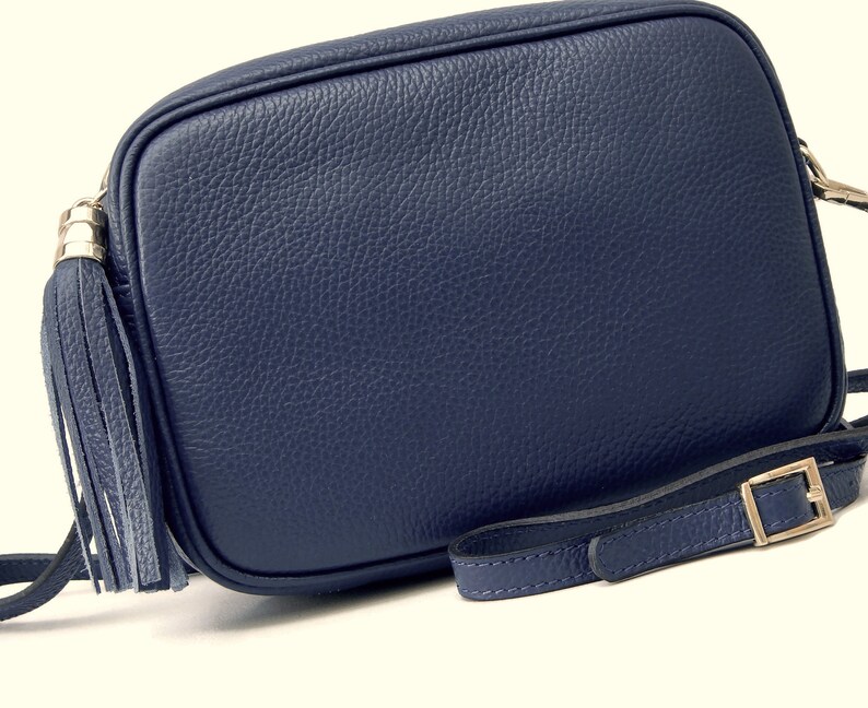 Sky Blue Camera Bag Italian Leather Crossbody Bag Leather Etsy