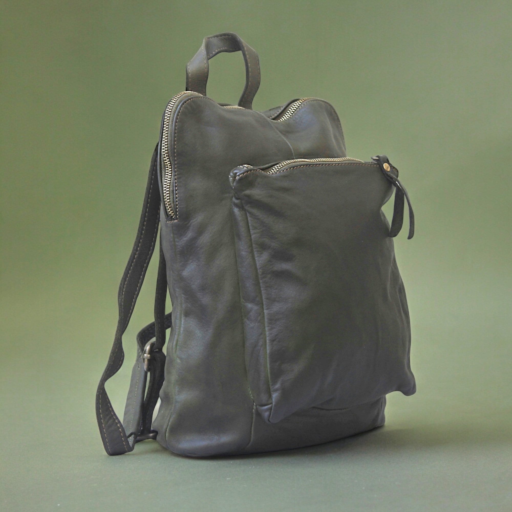 Italian Washed Leather Convertible Backpack. A Rucksack That 