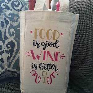 Wine bottle tote bag.  Great For Gifts
