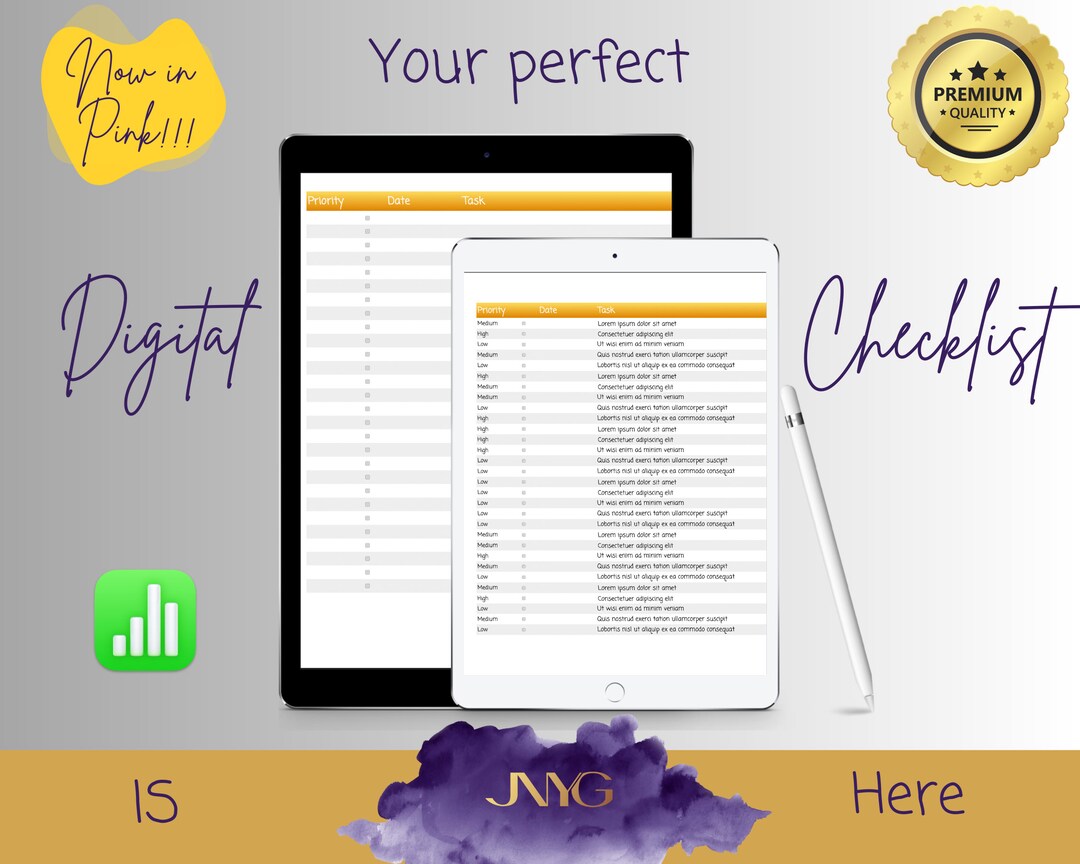 Task Checklist Pro in Yellow - Etsy