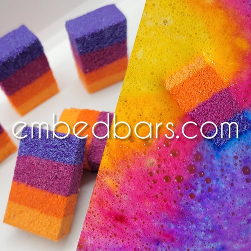 Bath Bomb Embed ASST. COLORS Individual Color Cubes Etsy