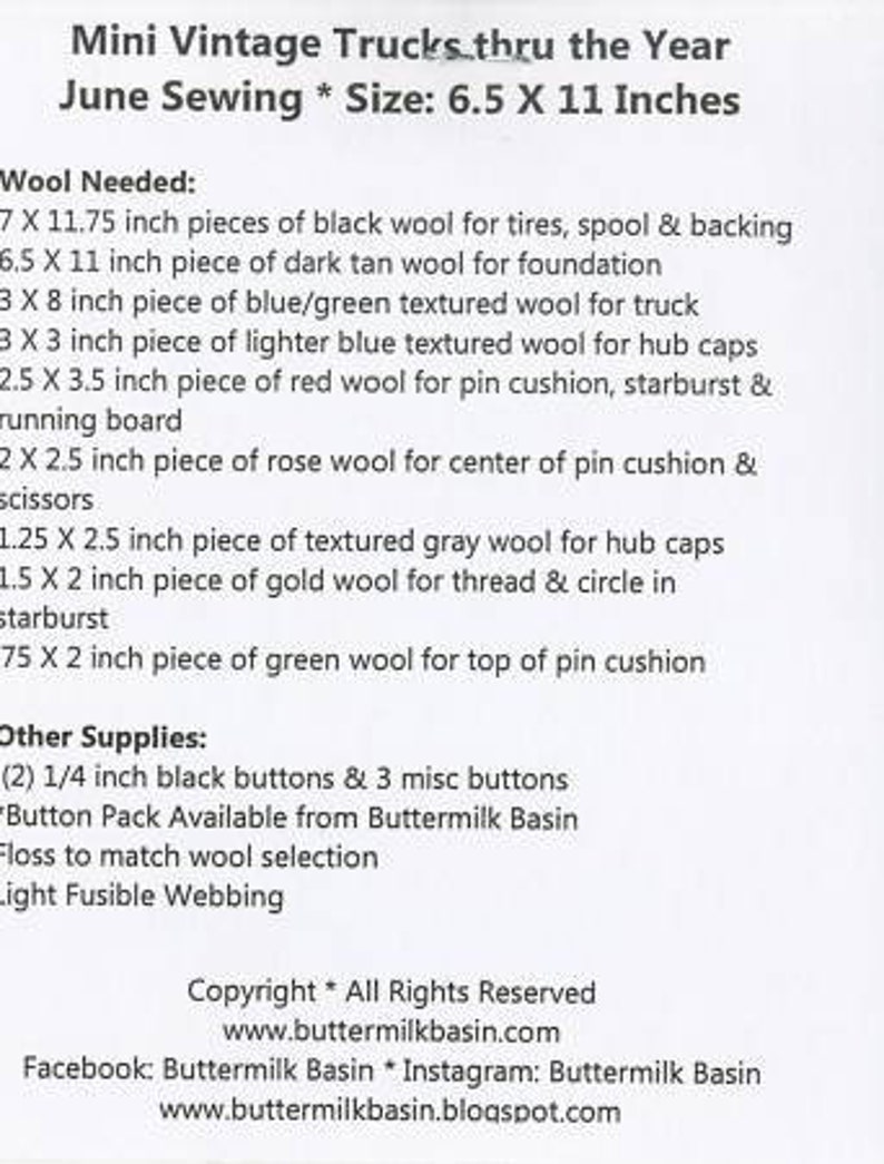 Buttermilk Basin Mini Vintage Truck Thru the Year June Etsy