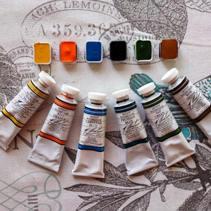 Mini Watercolor Paint Palette 6 Colors. Ecofriendly Organic Paints,  Watercolor Set Kit, Natural Paint Gift, Christmas Gift, 8 