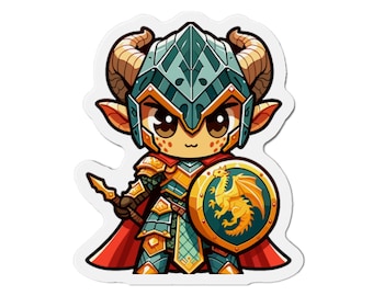 Dragonborn Paladin Player Die-Cut Magnet