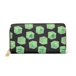 Gelatinös kubplånbok med dragkedja