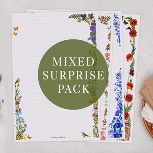 A5 Mixed Pack Of Letter Writing Paper - Lined or Unlined Stationery Multi Pack