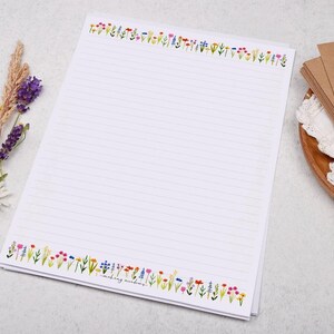 A4 Letter Writing Paper With Ditsy Floral Flowers - Lined or Unlined ...