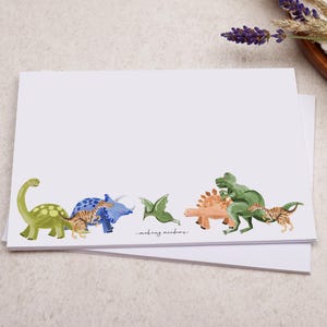 Childrens Stationery Set Gift with Personalised Stationery with Dinosaur Design