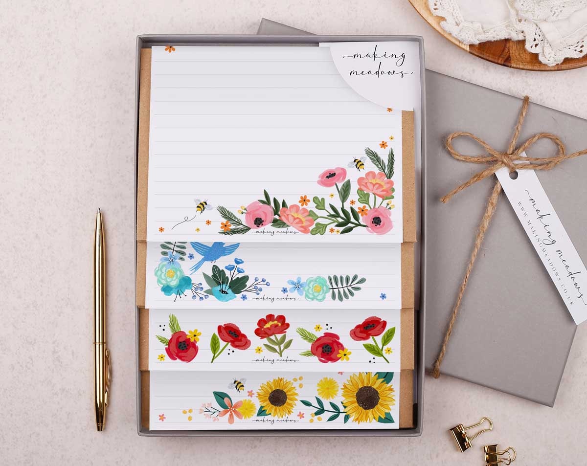 Sophisticated Letter Writing Stationery Set Personalized Gift Custom Letter  Set Floral Letters of Hope 1 