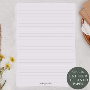 A4 or A5 Blank Letter Writing Paper Sheets | Continuation Pages For Making Meadows Letter Sets | Lined or Unlined | Stationery Writer Gift