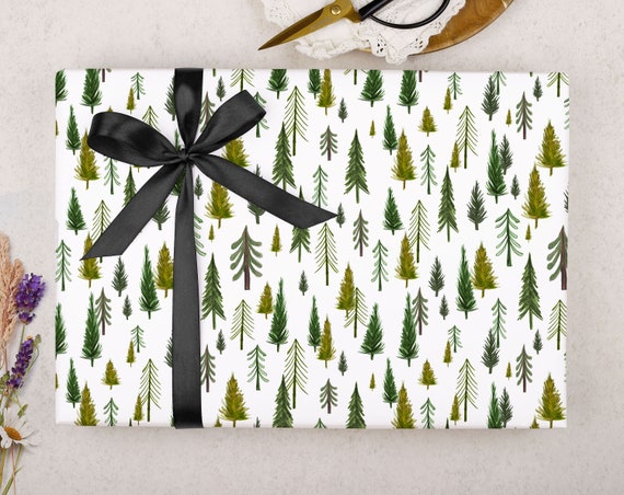 Paper Source Floral Forest Stone Paper Roll Wrap