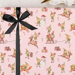 Christmas Elves Wrapping Paper