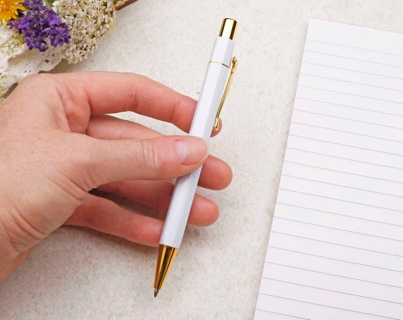 Gold Wedding Ballpoint Pen Premium Office Pen Cute Modern Pen Guestbook Pen  Black Ink Letter Writing Pen Stationery Stylish Pen 