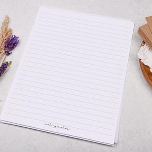 A5 or A4 Blank Letter Writing Paper Sheets