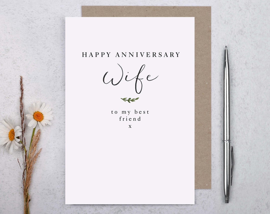 Happy Anniversary Wife Card, Congratulations Wedding Anniversary My