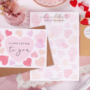 Personalised Love Letter With Heart Confetti | Valentine's Gift, Anniversary Gift or Wedding Vows For Boyfriend, Girlfriend, Wife or Husband