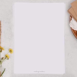 A5 or A4 Blank Letter Writing Paper Sheets