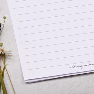 A5 or A4 Blank Letter Writing Paper Sheets