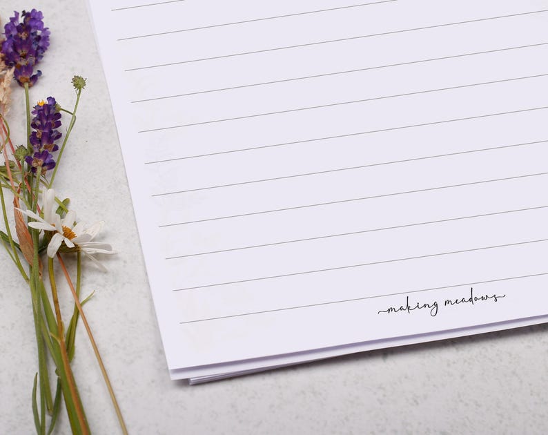 A5 or A4 Blank Letter Writing Paper Sheets