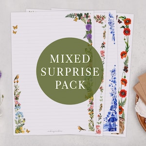 A4 Mixed Pack Of Letter Writing Paper - Lined or Unlined Stationery Multi Pack