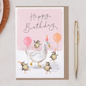 Female Birthday Card for Her, Duck