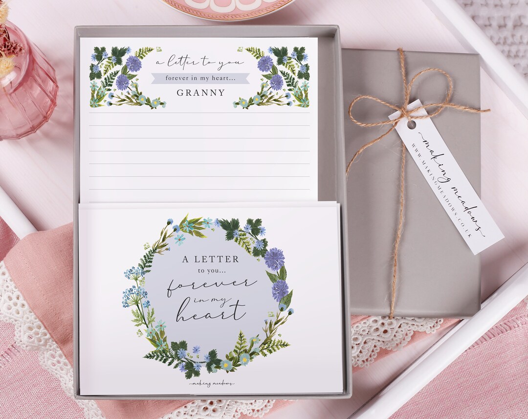 Personalised in Loving Memory Grief Journal Letter Writing Paper ...