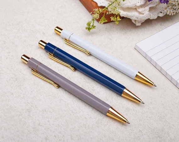 Gold Ballpoint Pen, Minimalist Pen, Gold Metal Pen, Stylish Pen, Fashion  Pen, Wedding Guestbook Pen, Gold Pen, Black Ballpoint Pen