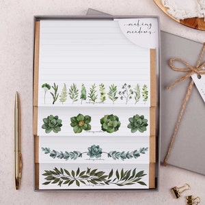 A5 Kraft Letter Writing Paper Sheets Wild Botanical Butterfly