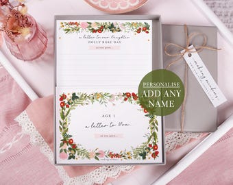 Wild Floral Letter To Our Daughter As You Grow Set - New Mum Personalised Gift