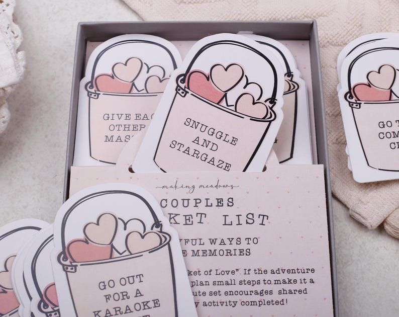 Couples Bucket List Gift Box Date night ideas