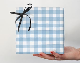 GINGHAM CHECK PAPER BLUE FREE PP IN UK 
