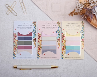 Transparent Sticky Page Flags - Colourful Annotation Tabs for Study & Office