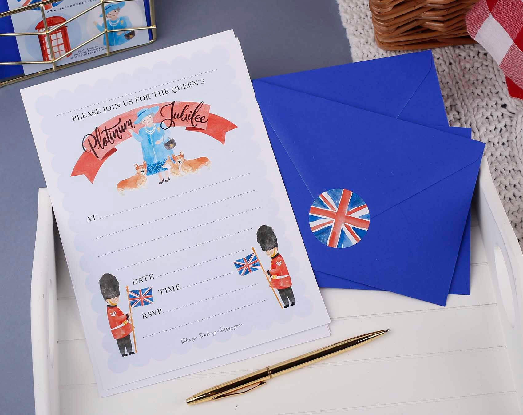 Party Invite Platinum Jubilee Invitations the Queen Etsy UK