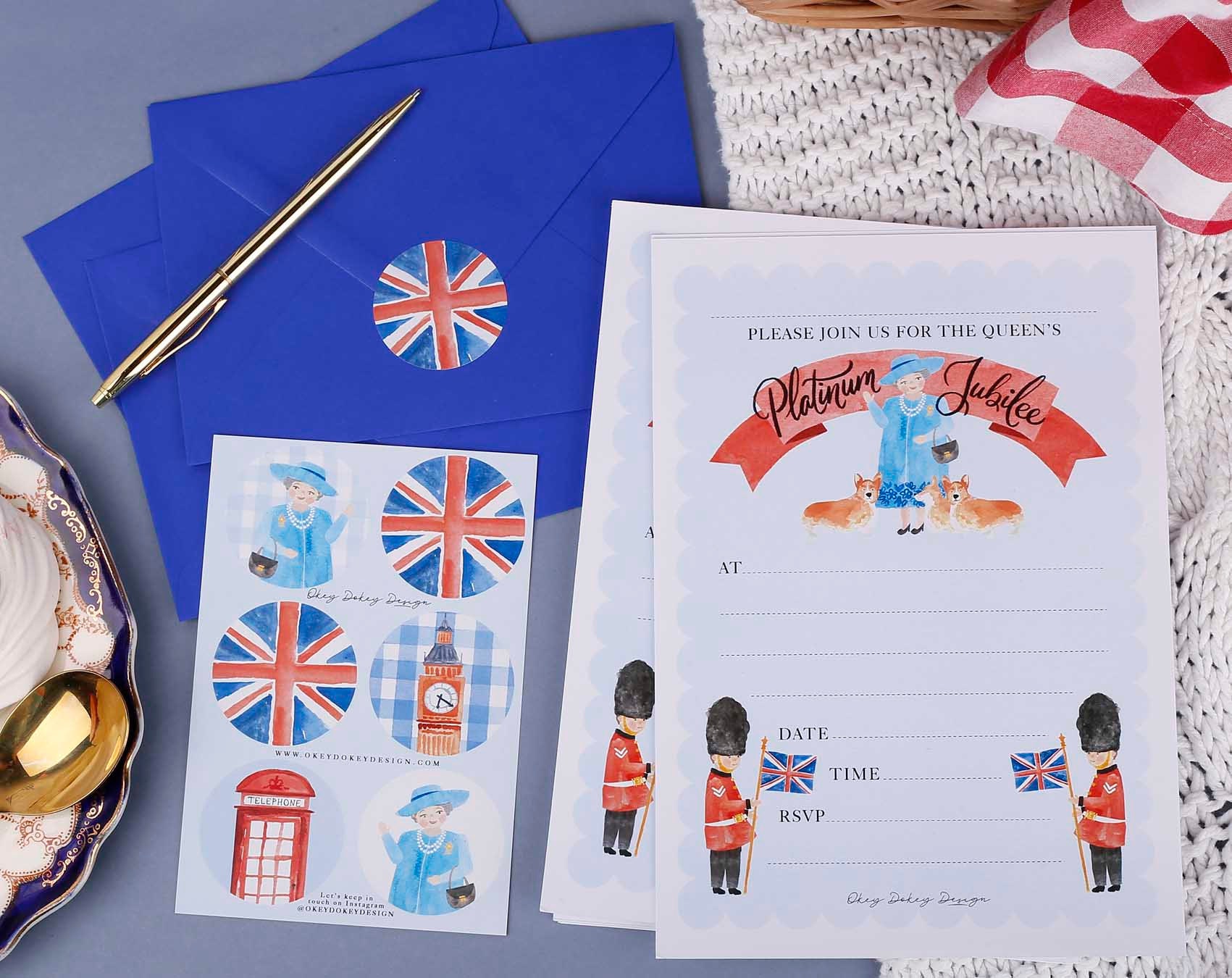 Party Invite Platinum Jubilee Invitations the Queen Etsy UK